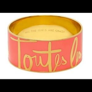 Kate spade Thick gold and neon bangle